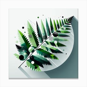 Geometric Art Fern 1 Canvas Print