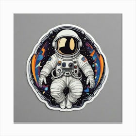 Astronaut Sticker Canvas Print