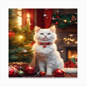 Christmas Cat Canvas Print