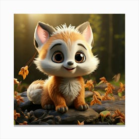 Cute Fox 92 Canvas Print