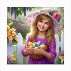 Easter Girl 20 Canvas Print