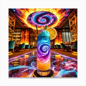 A Cosmic Themed Mocktail Named Cosmic Storm, Ser Canvas Print