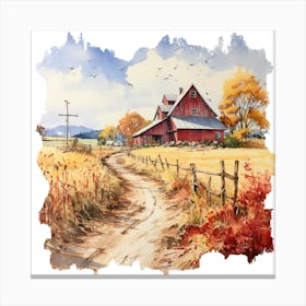 Farm Road Canvas Print