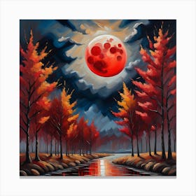 Under a Blood Moon Sky Canvas Print