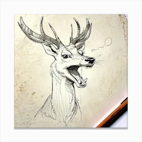 Deer Head 20 Canvas Print