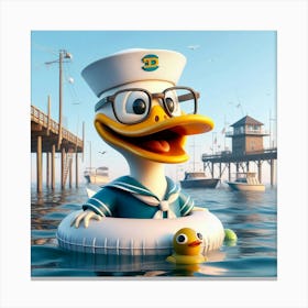 Ducky Sailor 3 Canvas Print