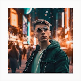 Man In The City Canvas Print