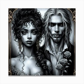 Vampire Couple Canvas Print