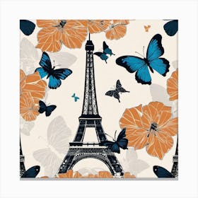 Paris With Butterflies 183 Canvas Print