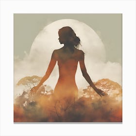 Woman In The Forest 3 Canvas Print