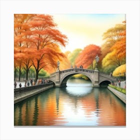 Autumn Bridge Canvas Print