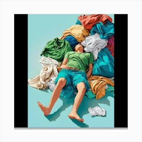 Pile Of Clothes Canvas Print