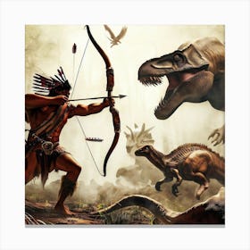 Prehistoric Hunter Canvas Print