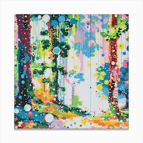 Rainbow Forest By Person Canvas Print