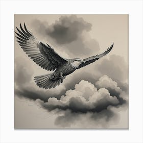 Eagle flying Canvas Print