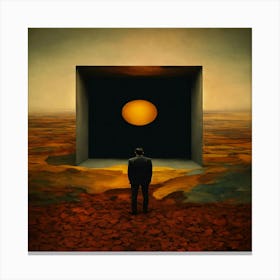 Man In A Box Canvas Print