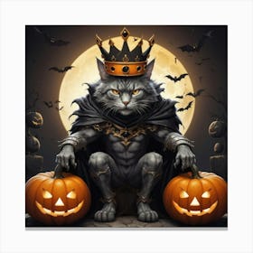 Halloween Cat Canvas Print