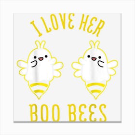 I Love Her Boo Bees Couples Halloween Costume Women Men Canvas Print