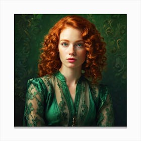 Girl With Red Hair Canvas Print