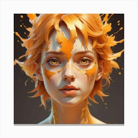 Orange Splash Canvas Print