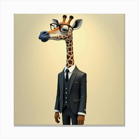 Flux Dev A Tall Slender Giraffe With A Gentle Calm Expression 3 Canvas Print