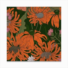 Orange Flowers 2 Canvas Print