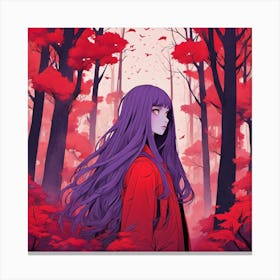 Red Forest 4 Canvas Print