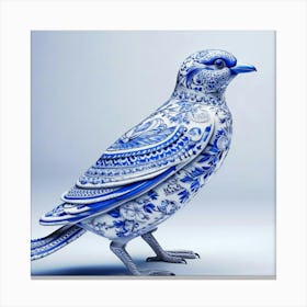 Blue And White Pigeon Canvas Print