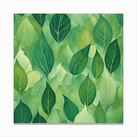 Green Leaves 11 Canvas Print