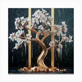 Tree In The Rain Canvas Print
