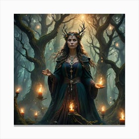 Fairy In The Forest Canvas Print