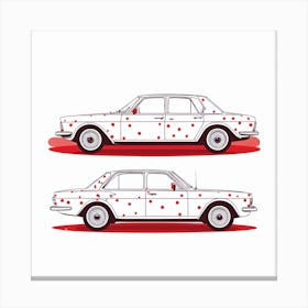 Car Polka Dots Canvas Print