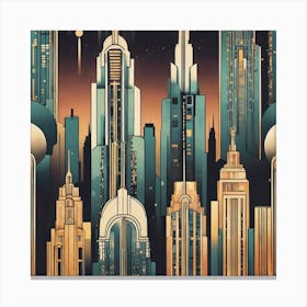 Deco City Canvas Print