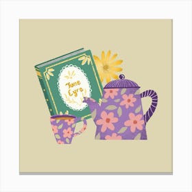 Cozy up with a good book Canvas Print