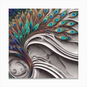 abstract with peacock feathers Canvas Print