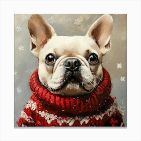 Christmas Frenchie 8 Canvas Print