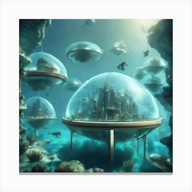 Underwater City Canvas Print