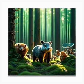 Engineered Forest 9 Canvas Print