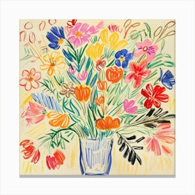 Spring Flowers Painting Matisse Style 6 Canvas Print