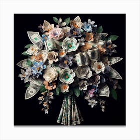 Bouquet Of Money Canvas Print