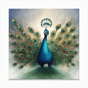 Peacock Art Canvas Print