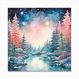 Turquoise Tannenbaum Tale Canvas Print