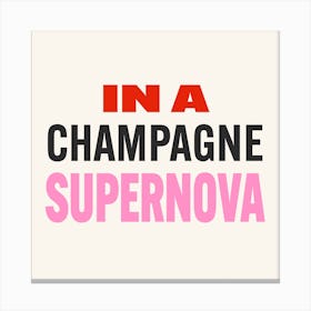 Champagne Supernova Square Canvas Print