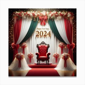 Happy New Year 2024E Canvas Print