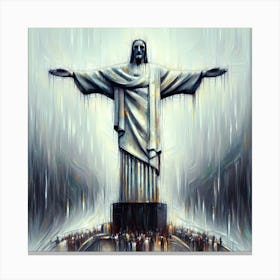 Christ The Redeemer in Brazil - Painting Canvas Print