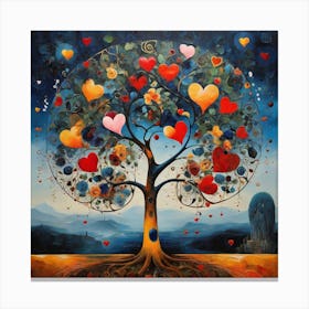 Tree Of Love 3 Canvas Print