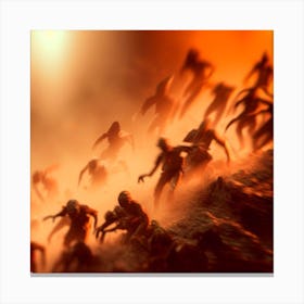 Zombies On A Hill 4 Canvas Print