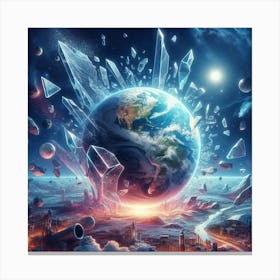 Earth In Space 24 Canvas Print