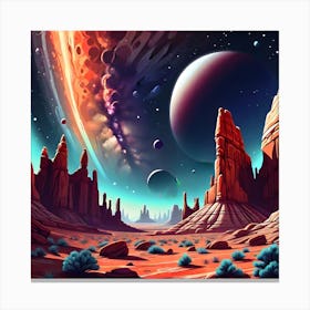 Space Landscape 4 Canvas Print