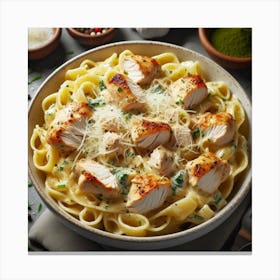 Chicken Alfredo Pasta Canvas Print